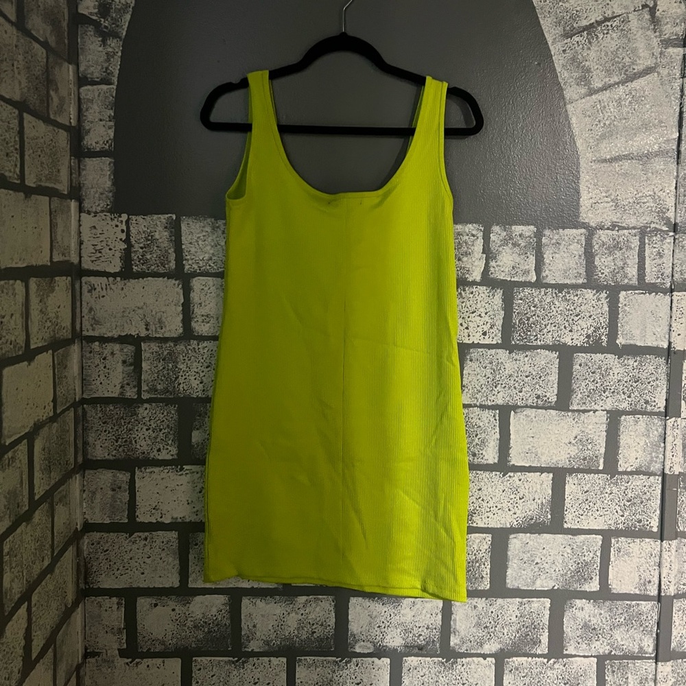 Green mini dress✅